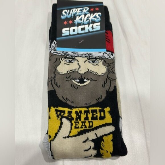 NWT Pro Wrestling Tees Mick Foley Christmas Saint Mick Socks - Picture 2 of 6